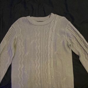 Fashion Nova Gray Cable Knit Sweater
